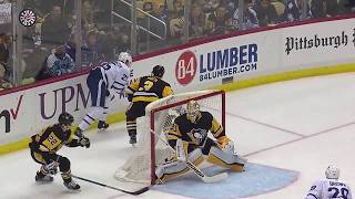 Connor Brown 13th Goal of the Season! 2/17/2018 (Toronto Maple Leafs  at Pittsburgh Penguins)