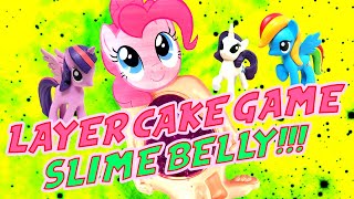 My Little Pony Pinkie Pie's Surprise Slime Belly and Layer Cake Game! W/ Twilight Sparkle & Rarity