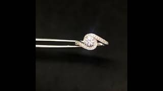 Round Cut Twisted Diamond Solitaire Engagement Ring