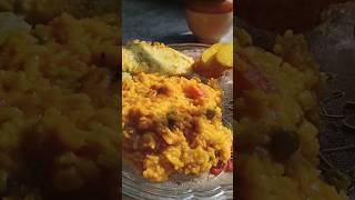 Khichdi with prawns | Hot & Tasty Khichdi plating #shorts #youtubeshorts #khichdi #trending