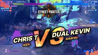 SF6 → ChrisT (Ken) vs Dual Kevin (Rashid) - Street Fighter 6