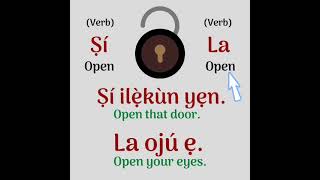 Yoruba Language-How to say open in Yoruba #shorts