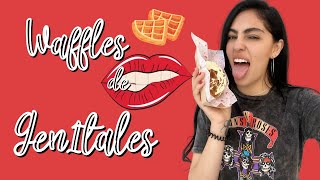 En este lugar hacen Waffles en forma de GEN1TALES! | Estef Palacios