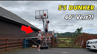 5'5 DUNKER CLOSE ATTMPETS AND LOW RIM DUNKS!!!