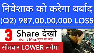 987 का LOSS 🔴 Q2 RESULTS • SHARE MARKET LATEST NEWS TODAY • STOCK MARKET INDIA