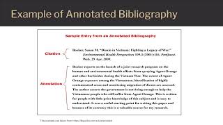 What is an Annotated Bibliography and Why are they important?