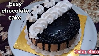 Chocolate Glaze Cake Recipe | Bakery Style Chocolate Cake 1/2 kg Chocolate Cake