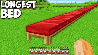 I found this LONGEST ENDLESS Bed in My Minecraft World !!! Secret Huge Tallest Biggest Bed !!!