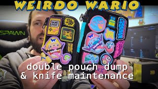 weirdo wario 🎮 gear pouch & knife maintenance. elvia clip swap! koch tools, emerson, rovyvan, & more