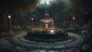 Evening Fountain Ambience ~  Trickling Water, Evening Nature Sounds