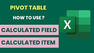 How to add Calculated Field and Calculated Item in Pivot Table | #excel #swapnjeet