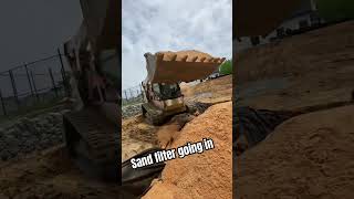 Installing a sand filter!! @DigorDie29 for the full video #heavyequipment #excavating