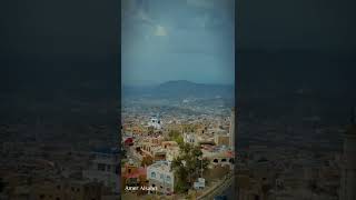 قلعة القاهرة ومدينة تعز ، تصوير من طريق صبر الموادم. Yemen_Taiz