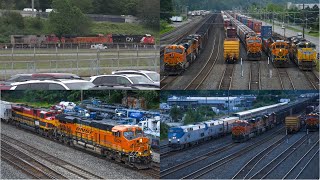 Afternoon Train Action in South Seattle - CN Leader, Renton Rocket, and More