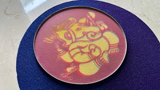 Ganesha rangoli using stencil/ Ganesh chaturthi rangoli/ how to use rangoli tools