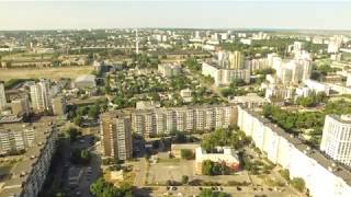 4К аэросъемка города Белгород. Район Левобережье.