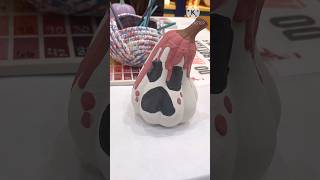 paint a halloween pumpkin with me‼️🎃#halloween #fyp #shorts #carft #paint #fall #autumn #cute