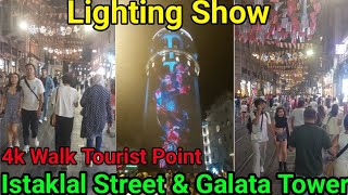 Beauty of Turkiye 🇹🇷 | 4k Walk & Lighting Show Galata Tower | #trending #viral