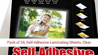 Pack of 24, Self-Adhesive Laminating Sheets, Clear Letter Size (9 x 12 Inches), 4 mil Thickness