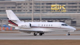 Cessna 680A Citation Latitude from NetJets Europe CS-LTL arrival at Munich Airport MUC EDDM