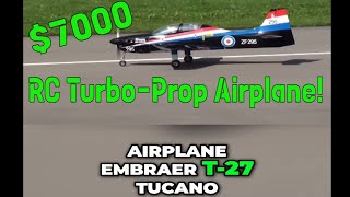 Check out this $7000 RC Model Airplane Embraer T-27 Tucano at 140mph!