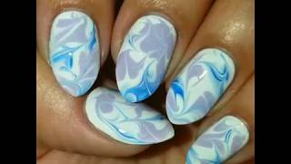 Drag Marble Nail Design