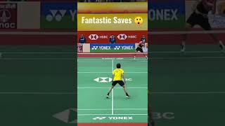 Fantastic Saves from Kunvalut Vitidsarn 😲🔥 #shorts #badminton #saves please subscribe me 👇