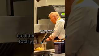 Donald Trump selling french fries 🍟 at McDonald's #trump #donaldtrump #usa #shorts #geopolitics