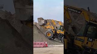 Dua Alat Berat ini Saling Kerja Sama - Wheel Loader & Excavator #excavator #automobile