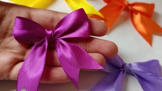 Easy Satin Ribbon Bow in 2 Minutes || How to make satin ribbon || Aneela Fashion's