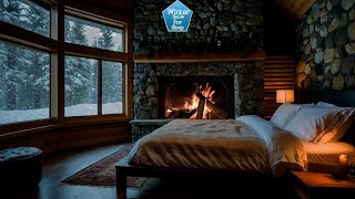 Overcome stress with a winter wonderland | Sleep, relax with the sound of the fireplace | snow storm