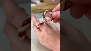 Expectativa vs realidad haciendo anillos de arcilla 😂 #arcillapolimérica #polimerclay #anillos