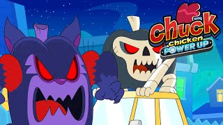 Chuck Chicken 🐔 Power Up 🎃 Pumpkin tricks 🎃 Superhero cartoons | Chuck Chicken Cartoons