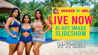 🔴 Live Now: Fashion Photography AI Art Image Slideshow | Model Look book #live #virtualinfluencer