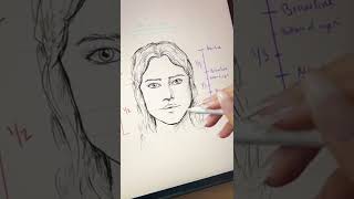 Basics of Face Proportions! #arttips #drawing #artist #drawingtutorial