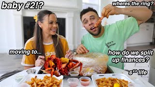 SEAFOOD BOIL MUKBANG Q&A with my BOYFRIEND! *answering juicy questions*