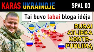 Spal 3: Ukrainiečiai SUNAIKINA 14 TANKŲ IR ŠARVUOČIŲ Aplink Novoprokopivką| Karas Ukrainoje Apžvalga