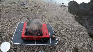 Cooking Breakfast at a totally secluded beach ASMR