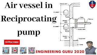 working of air vessel in reciprocating pump #bme #eme