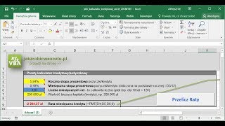 Kalkulator kredytowy w Excelu - prezentacja pliku
