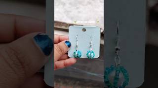 💧Simple cute earring making💧#handmade #beautiful #earring #diy #youtubeshorts #trending