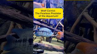 Wolf Cichlid: The Fearless Predator of the Aquarium! AquaVerse #wolfcichlid #cichlid #shorts