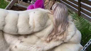 Beautiful Arctic Blue Fox Fur Coat