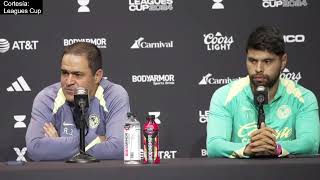 André Jardine y Néstor Araujo Rueda de Prensa previo al América vs Colorado en la Leagues Cup 2024