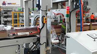 Aluminum profile bundle packing line with timers for forklifter handling