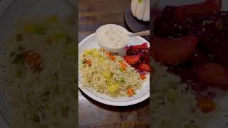 Veg Pulao with Beetroot Mandarin Salad & Boondi Raita #blissfulflavours #healthmealidea