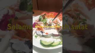 Salmon fish with salat