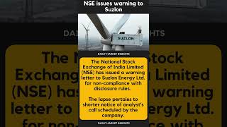 NSE issues warning to #suzlon