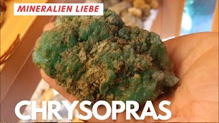 Chryrsopras Naturstein aus Mineralien Sammlung