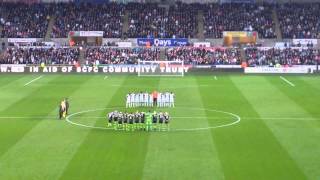 Minute silence at Swansea City!